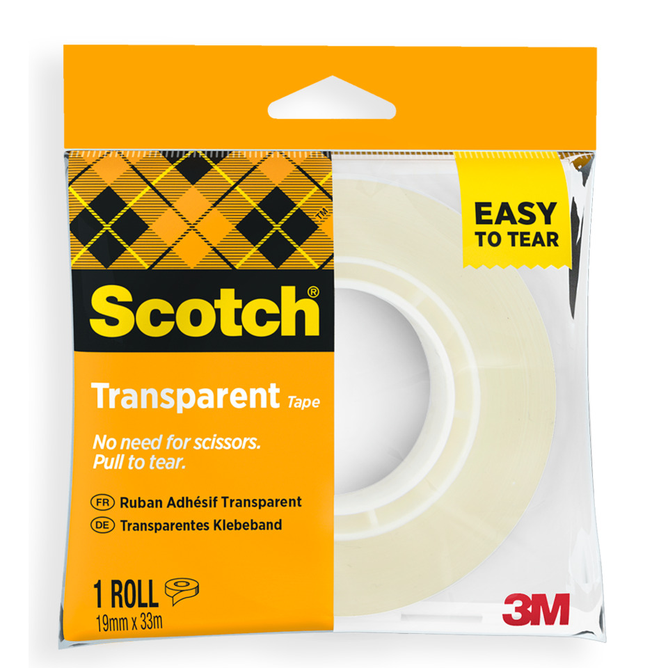 Transparentes Klebeband, Scotch Klebeband, 3M, 1 Rolle, 10mm x 33m