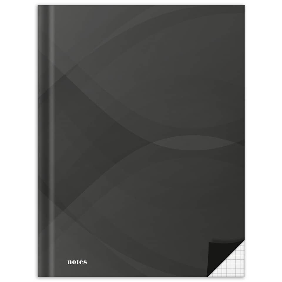 Notizbuch, Notizheft, Abdeckung, dunkelgrau, Eckenecke