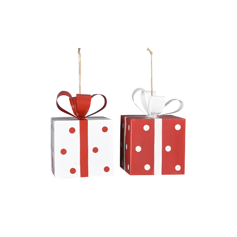 Weihn. Behang Geschenk sortiert 670336021994 14x14x21cm 14cm Hänger