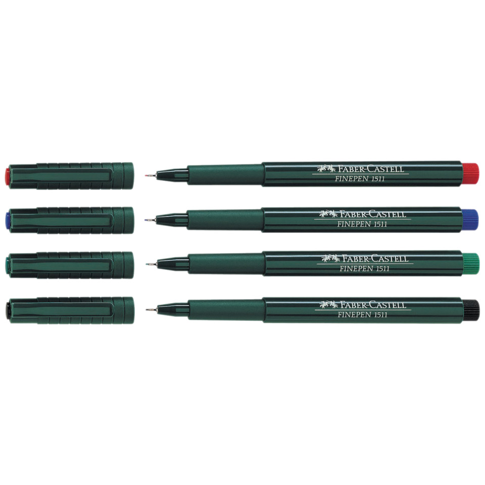 Filzstift, Fineliner, Faber-Castell, Finepen 1511, Mehrfarbig
