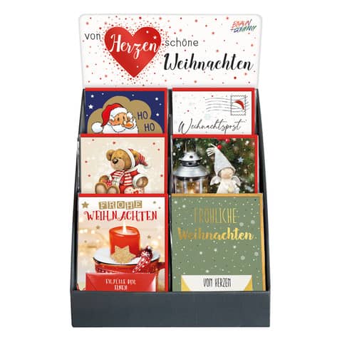 Weihnachtskarte, 36er Box, sortiert Braun+ Company 5989-24056