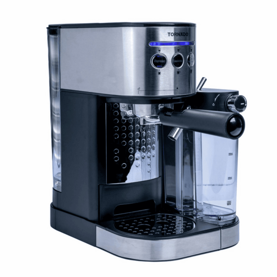 Espresso-Maschine, Kaffeemaschine, Edelstahl, Portafilter, Ablage/Abtropfschale