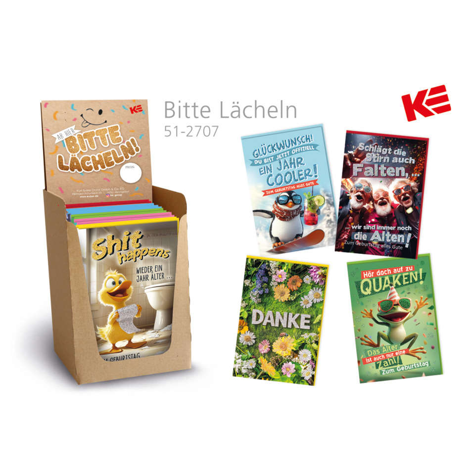 Karten, Glücksbringer, Grußkarten, Dankekarten, Kartenbox