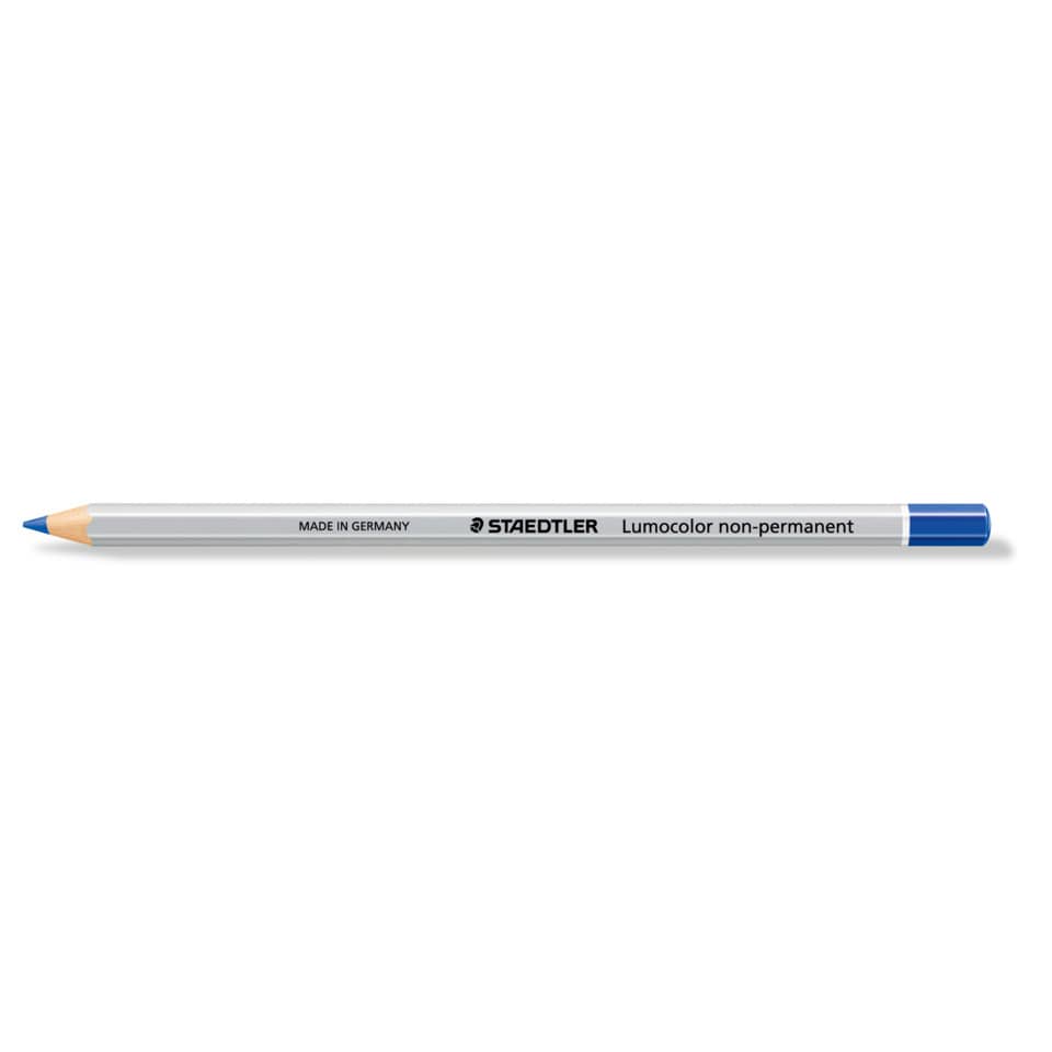 Bleistift, Blau, Liner, Lumocolor, Staedtler