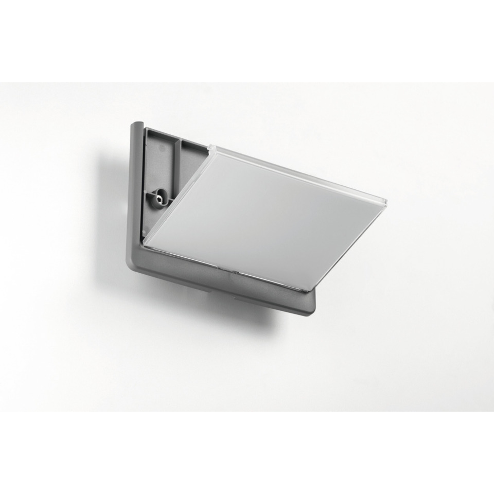 Wandhalter, Lampe, Wandarmatur, Metall, Grau