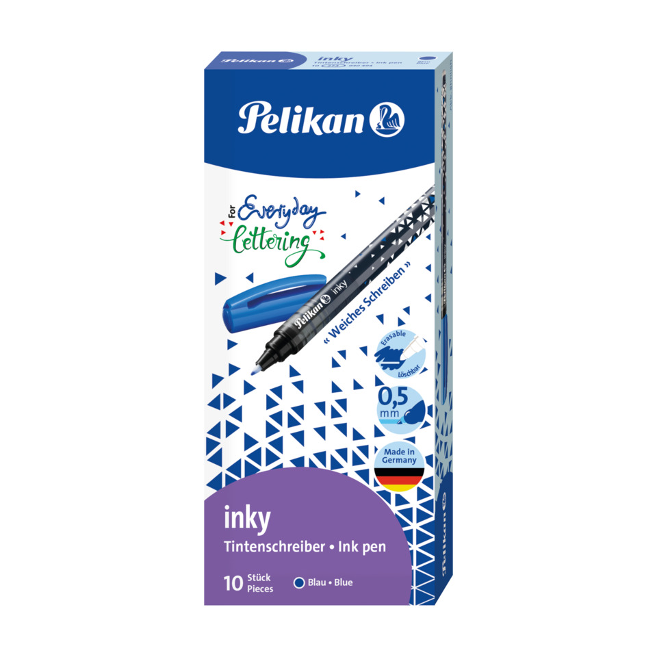Tintenstift, Ink pen, 0,5 mm, Blau, Made in Germany