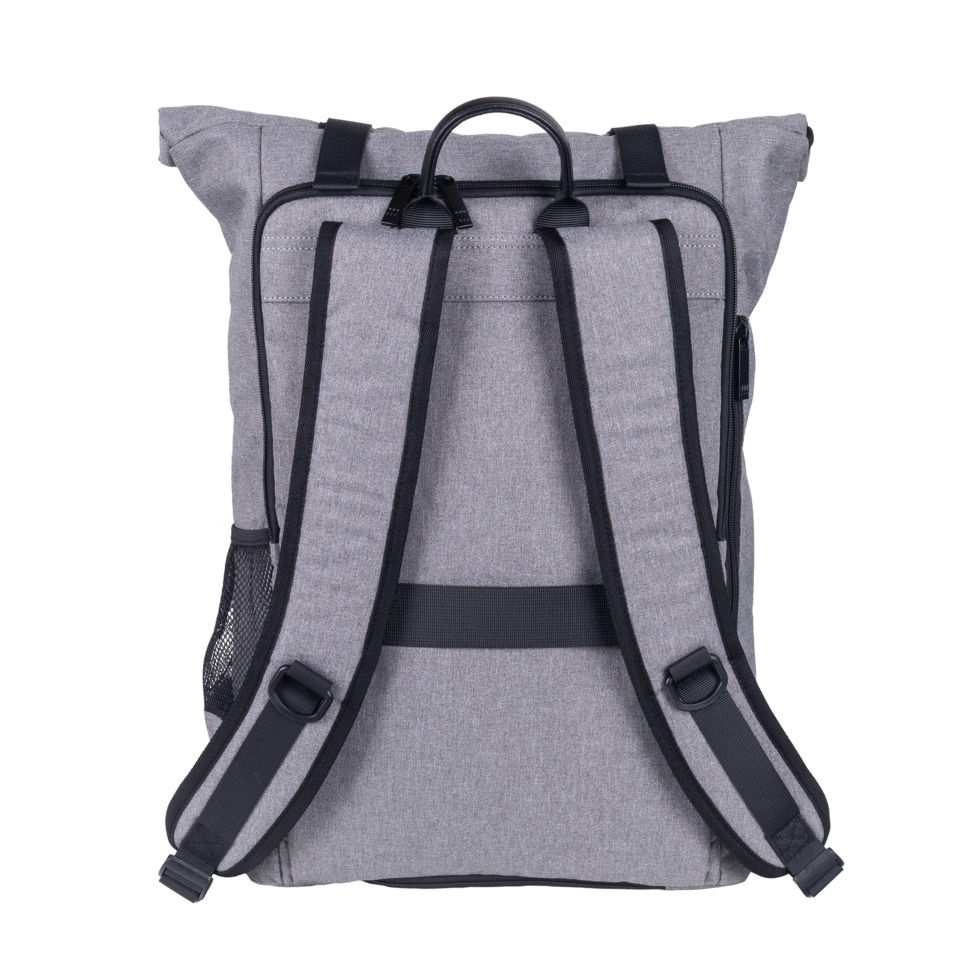 Rucksack, Backpack, Grau, Rucksack mit Mesh-Tut, Tragegurte