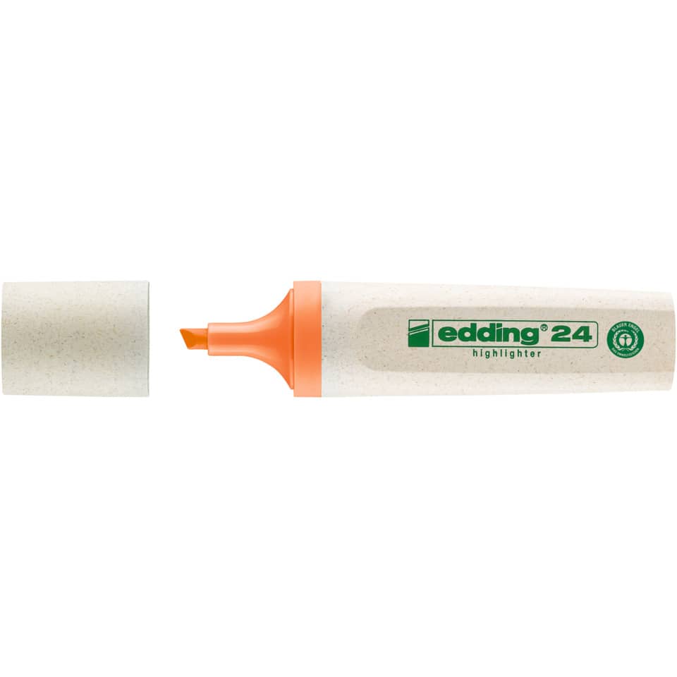 highlighter, Korrekturstift, Marker, perlig, orange Kappe