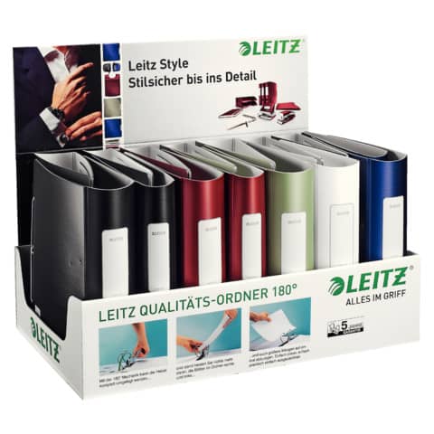 Qualitäts-Ordner 180° Active Style, A4, 60 + 80 mm, sortiert LEITZ 9413-00-00