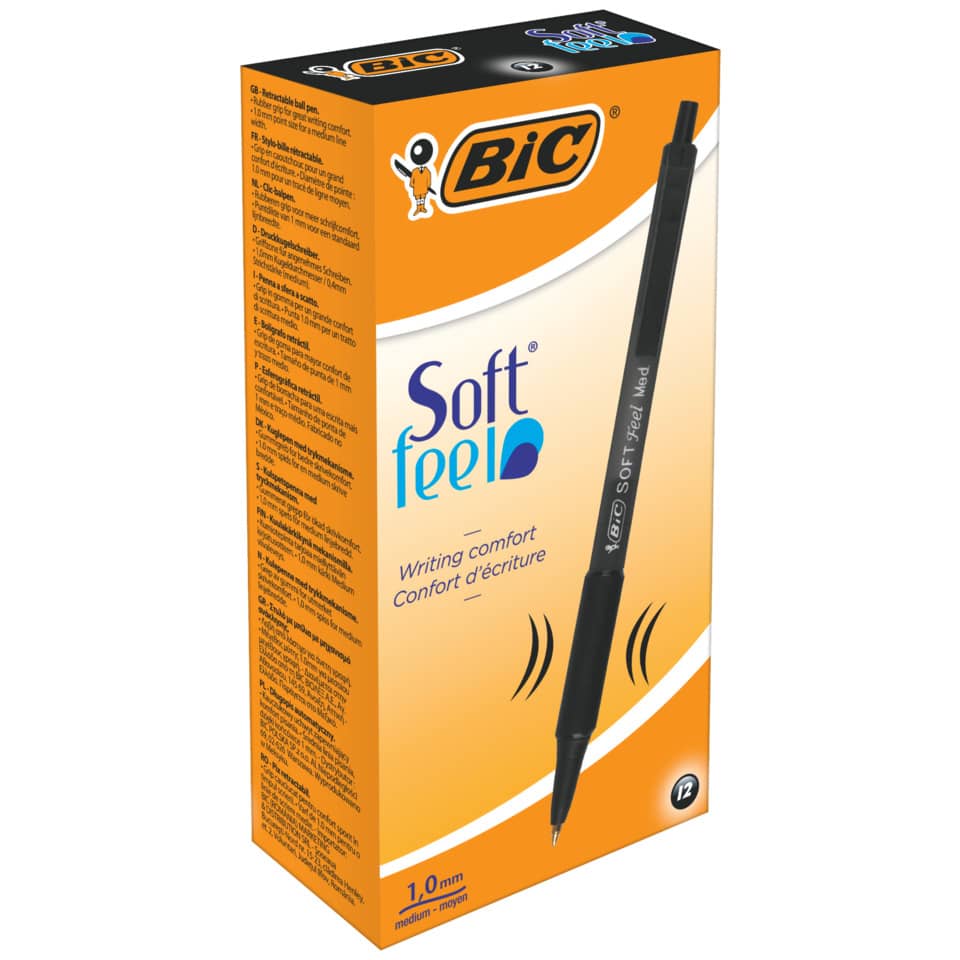 Ballpoint pen, Schreibgerät, 0,7 mm, soft feel, Orangene Verpackung