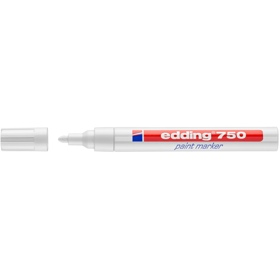 paint marker, white marker, edding 750, dual-cap, feiner spitzstift