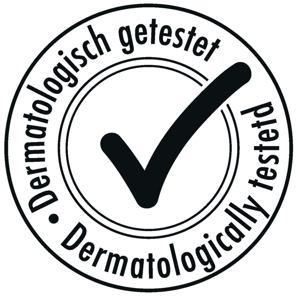 sticker, Verifizierungstempel, Dermatologie-Test, Siegel, Logo