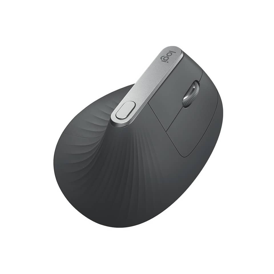 drahtloser Maus, Computermaus, ergonomisch, Gummi-Oberfläche, dunkelgrau