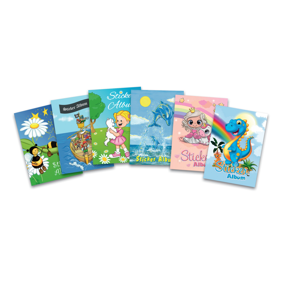 Stickeralbum, Stickers, Kinder, Bunte Covers, Albumcover