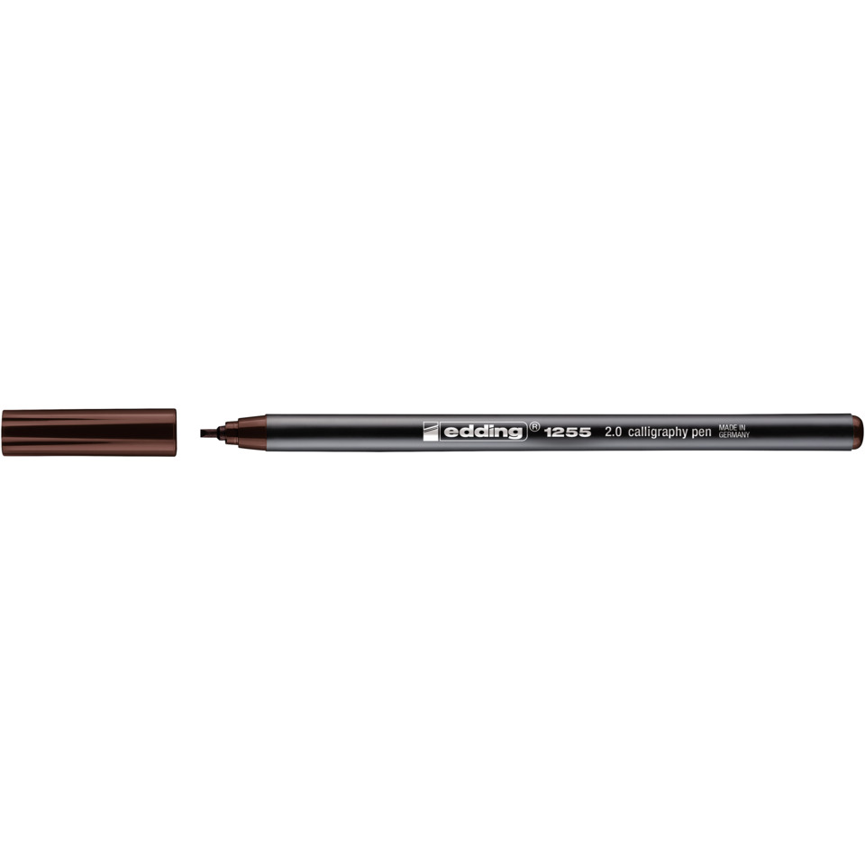 Kalligraphie-Stift, brauner Tintenstift, Metallgehäuse, 2.0 Kalligraphie Stift, Ed“ing”?“