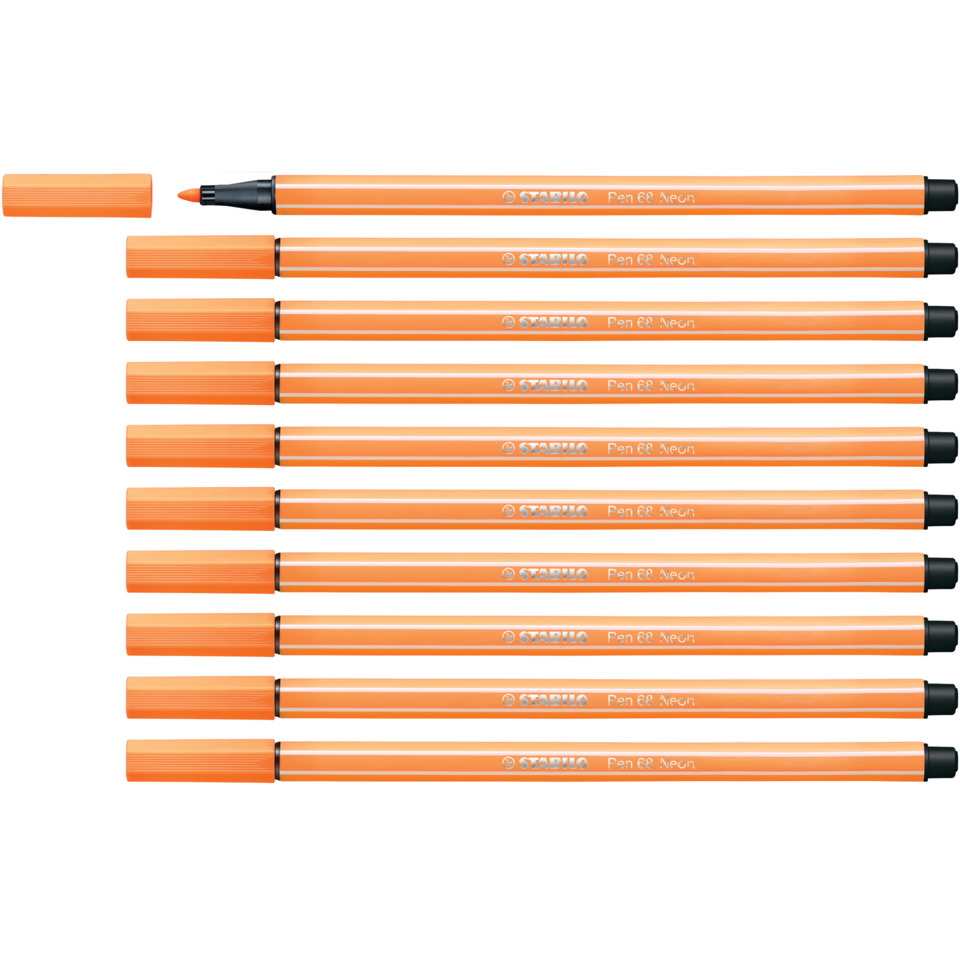 Marker, Stift, Orange, Feiner Punkt, Set, Marker, Orange, Neon, Stift, Satz