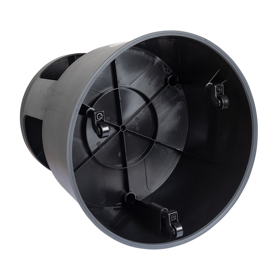 Kunststoffteil, Rundbehälter, Kunststoffkessel, Innenstruktur, Schwarz