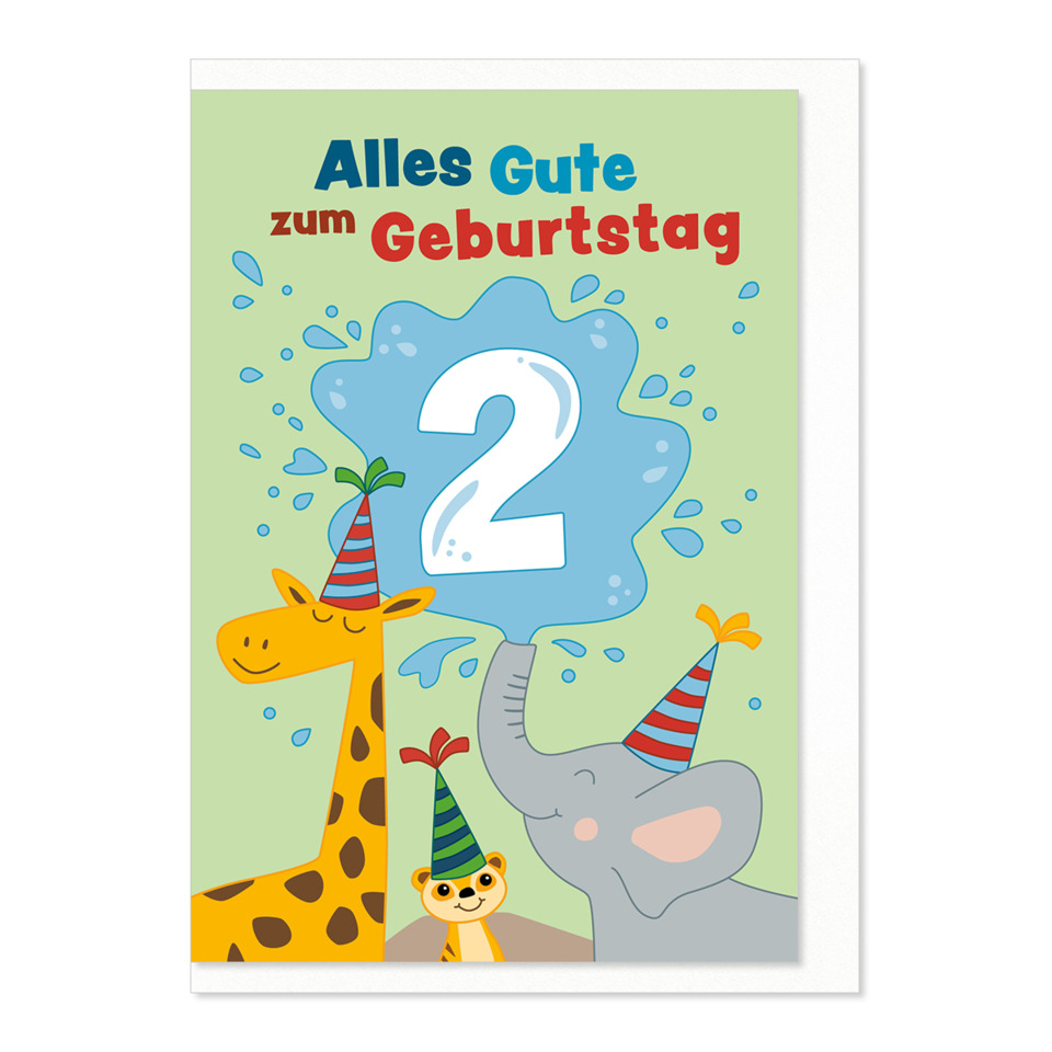 Geburtstag, Party, Giraffe, Elefant, 2 Jahre