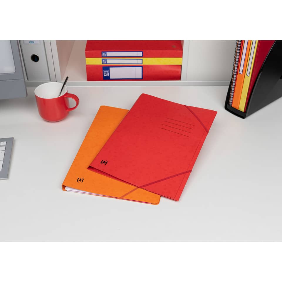 Notizblock, Ordner, Orange, Rot, Büro