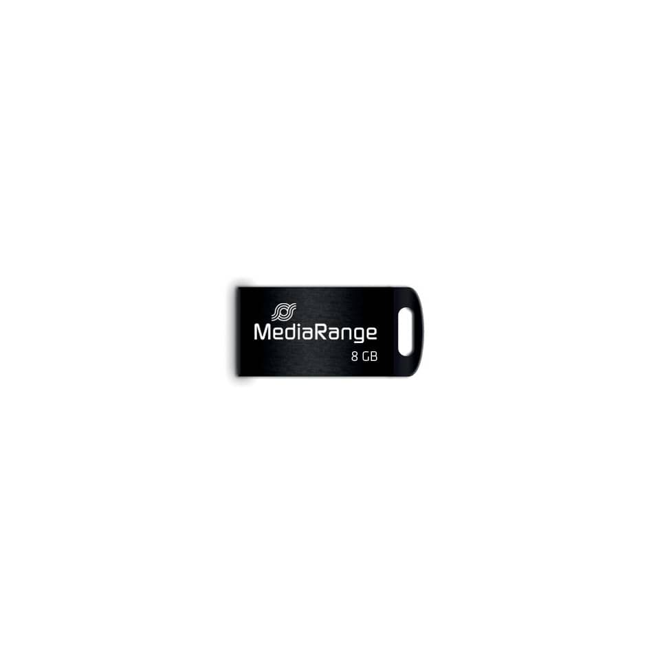 USB-Stick, 8 GB, MediaRange, Metallisch, Kunststoff