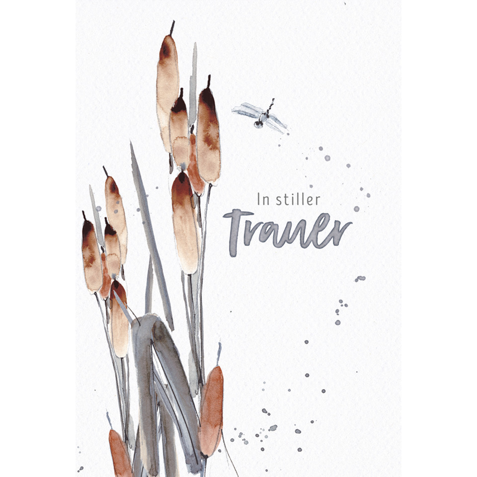 Reed-Stäbe, Lilien, Kunstdruck, Trockenlook, In stiller Trauer