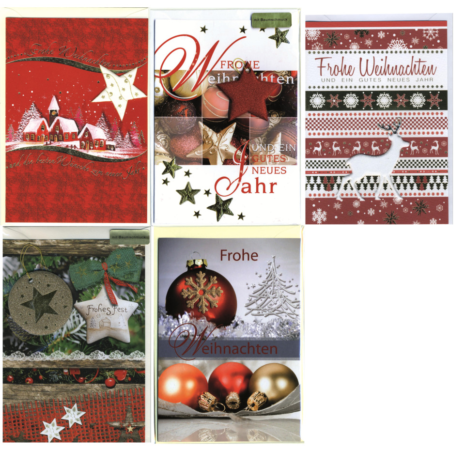 Weihnachtskarte, Weihnachtsgrüße, Rot, Sterne, Elegantes Muster