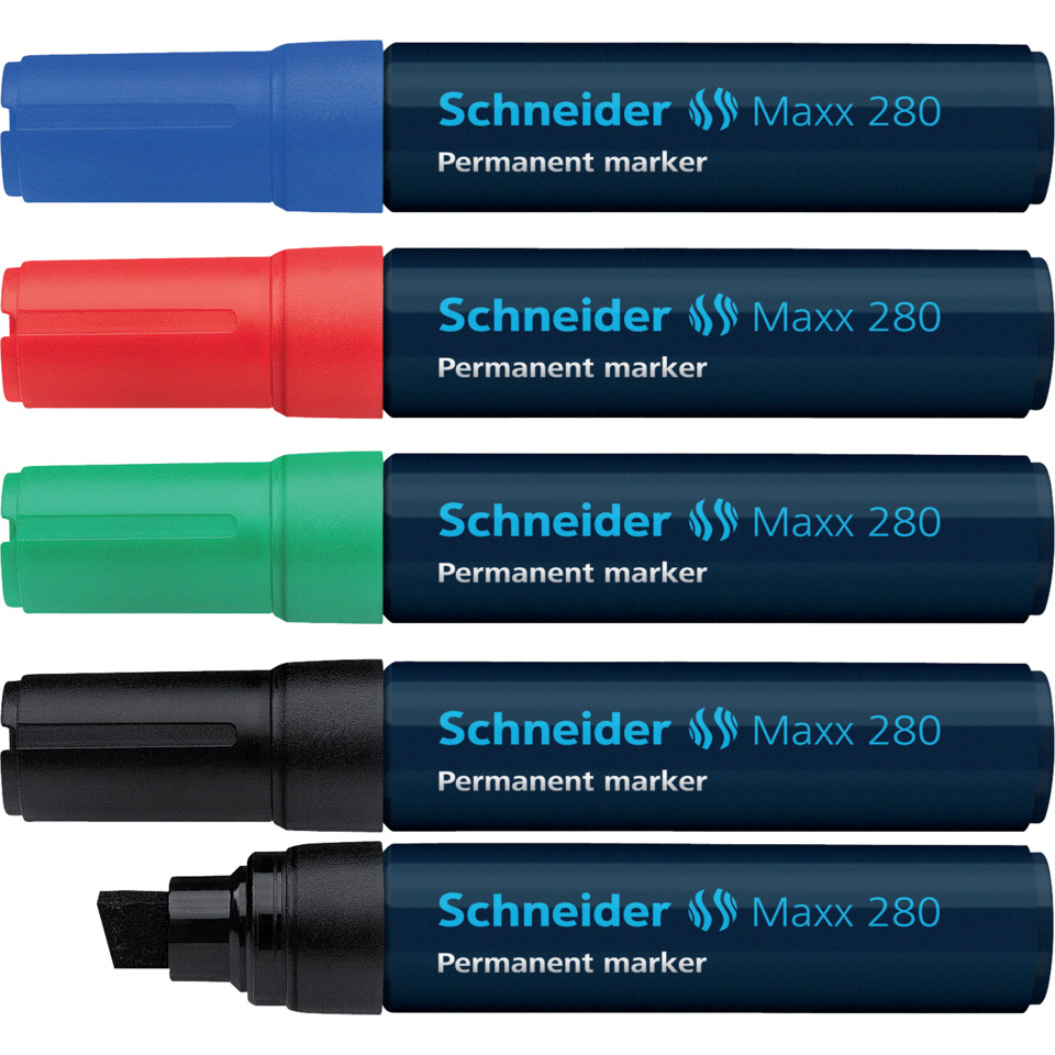 Permanent marker, Marker set, Chisel tip, Low-odor, Multi-color