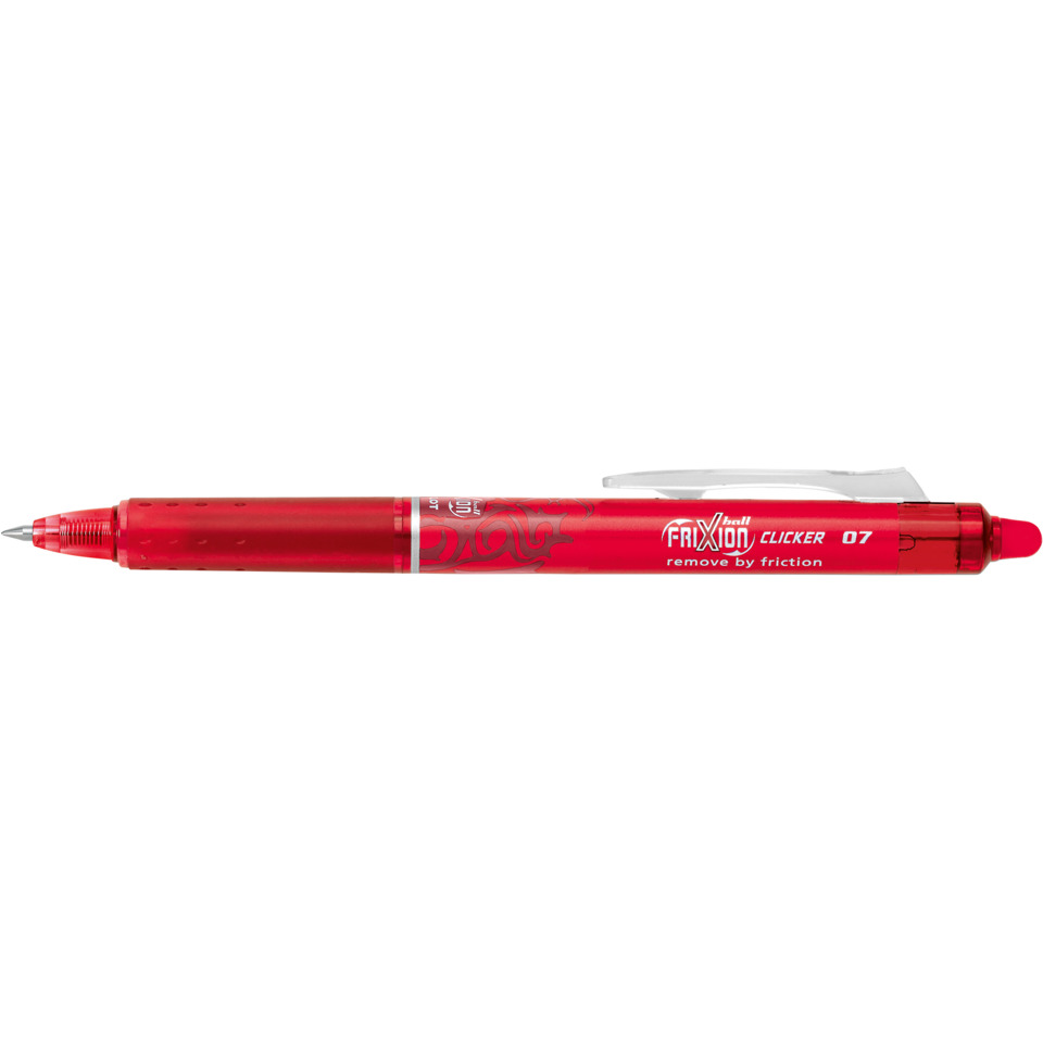Kugelschreiber, Rot, Gummi-Mine, Clip, Drehmechanik, Kugelschreiber, Klicker, Rot, Gummispitze, Gel-Tintenroller