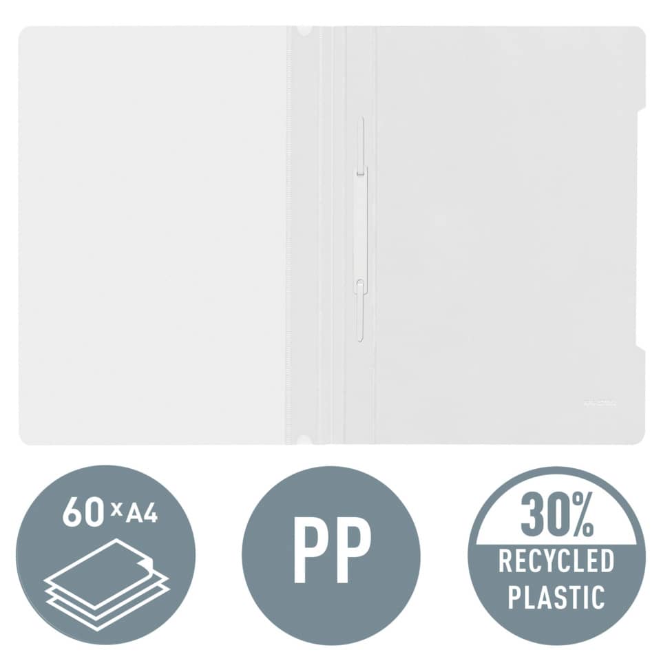 A4-Ordner, Polypropylen, PP, recycelter Kunststoff, 60 Blätter