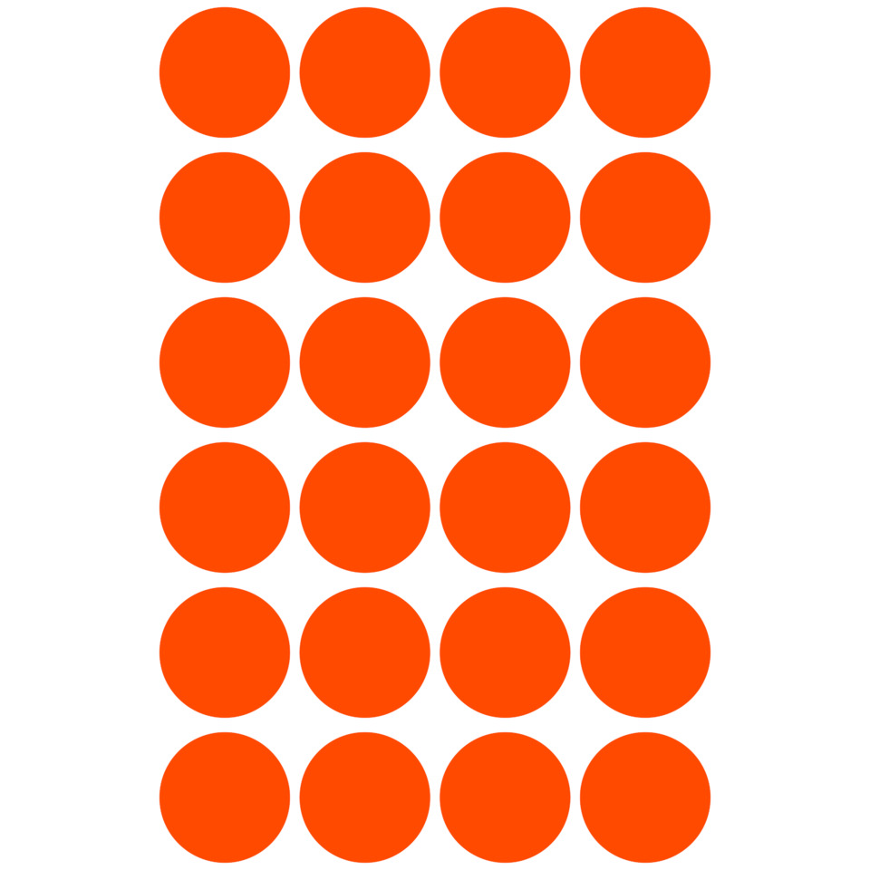 orange Kreise, Gittermuster, Punktmuster, runde Formen, Wiederholung