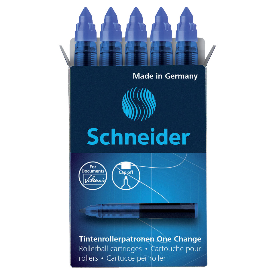 Tintenrollerpatronen, Rollerball-Tintenpatronen, One Change, Dokumententintenpatronen, Schneider