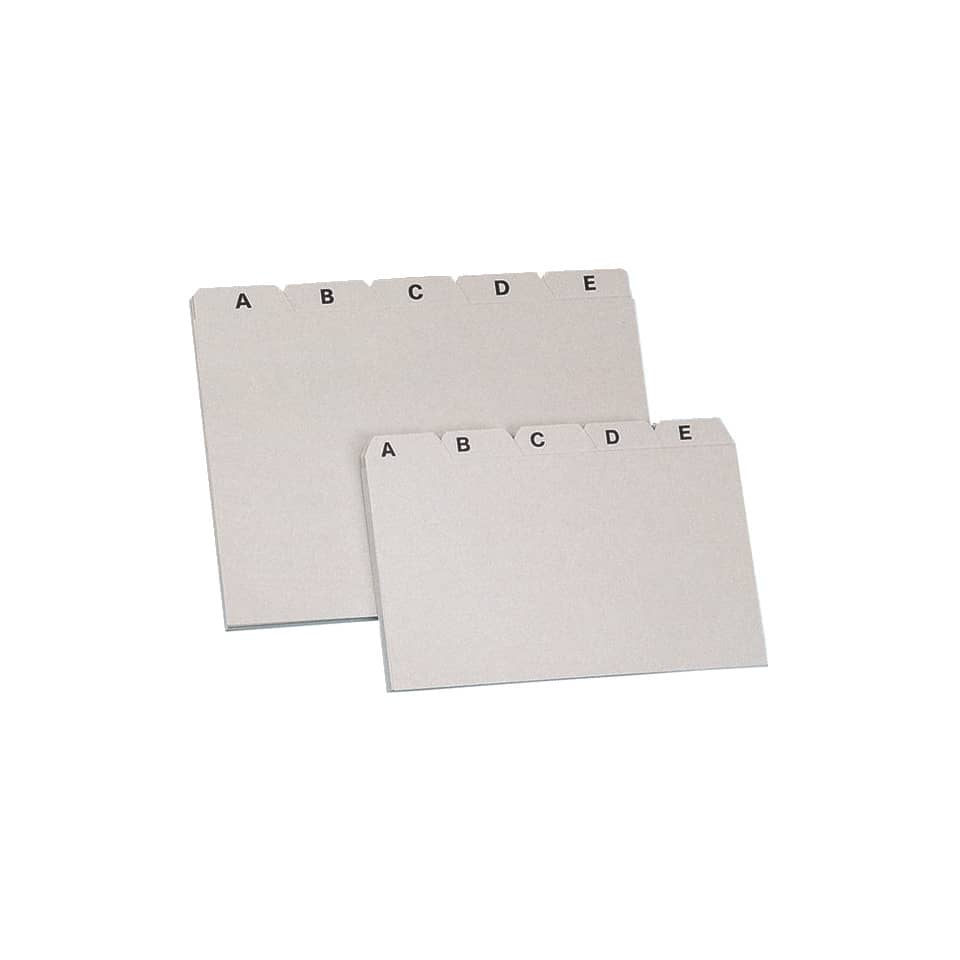 Indexkarten, Trennblätter, Kartenhalter, Papier, A–E Register