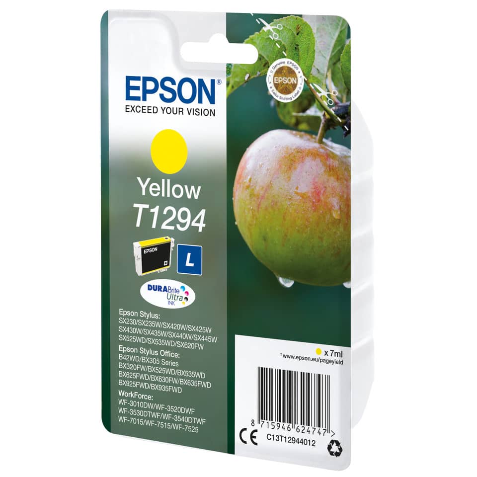 Tintenpatrone, Yellow T1294, Epson, Lange, Großformat