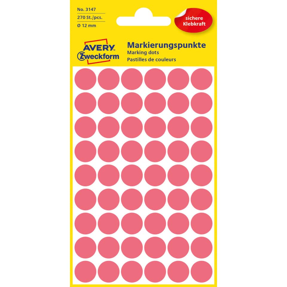 pinkes punkt, Markierungspunkte, Etikettenaufkleber, Klebe Punkte, farbige Punkte