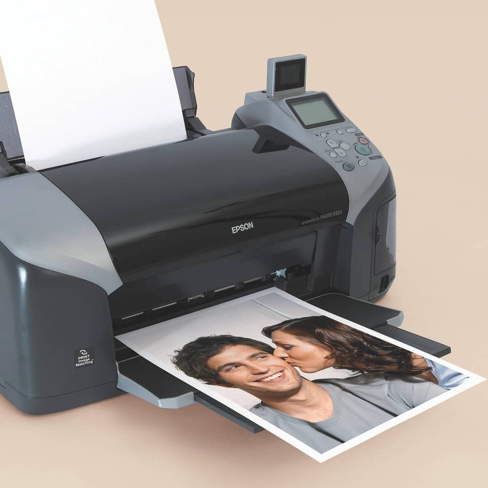 Drucker, Tintenstrahldrucker, Fotodruck, Papierausgabe, LCD-Display