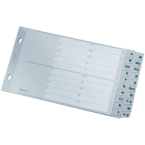 Plastikregister A-Z, A5 quer, PP, 20 Blatt, grau LEITZ 1267-00-00