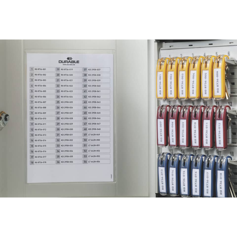 Labelträger, Farbmuster, Inventarboard, Lanyards, Organisationssystem