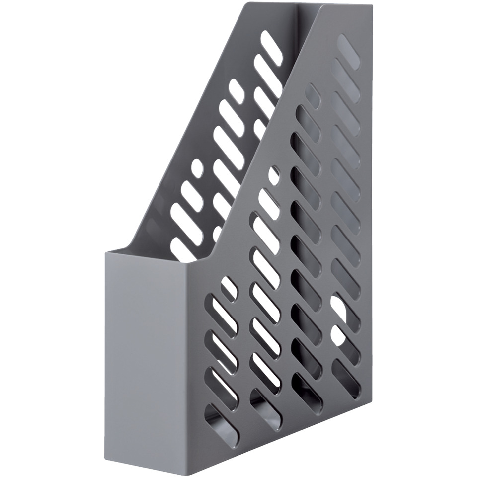 Magazine-Halter, Schreibtisch-Organizer, Schlitzhalter, Metall, Grau