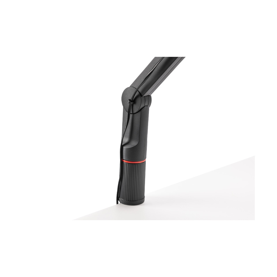 mikrofonarm, flexarm, kabel, schwarz, hakenauflage
