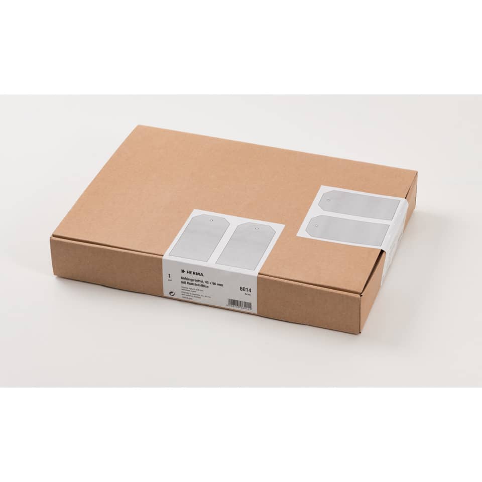 Paketbox, Karton, Etiketten, Aufbewahrung, Grau-Label
