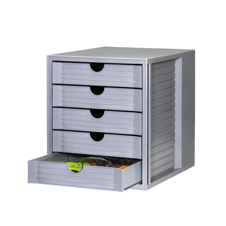 Schubladenbox, Mini-Schubladen, Aufbewahrung, Kunststoff, 4-Schubladen