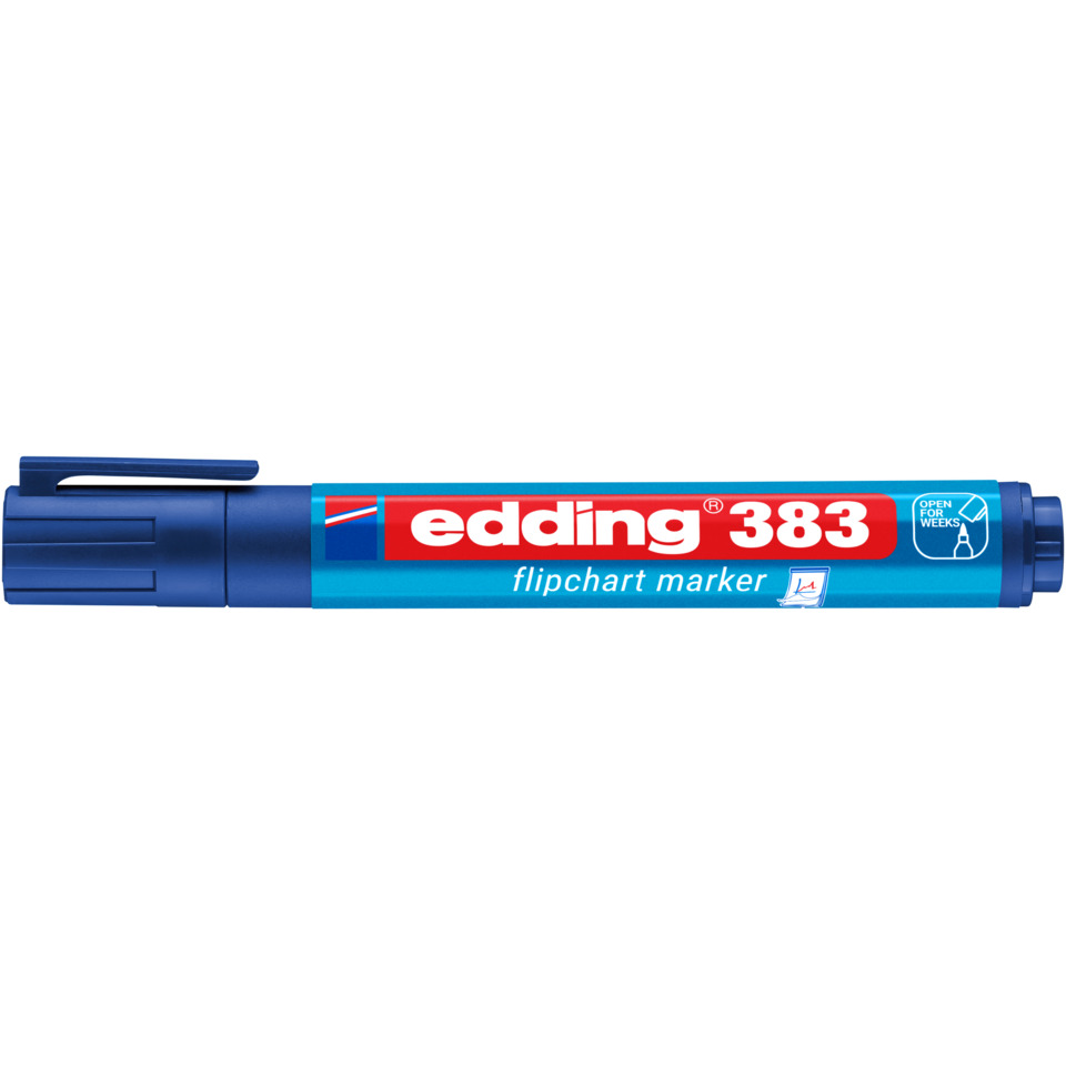 Flipchartmarker, Markierstift, Kugelschreiber, Blau, Edding 383