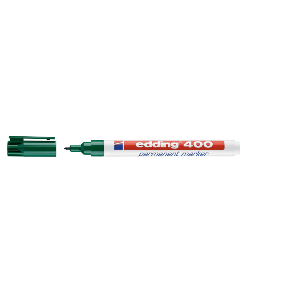 Permanentmarker, Marker, Edding 400, Green marker, Fine tip