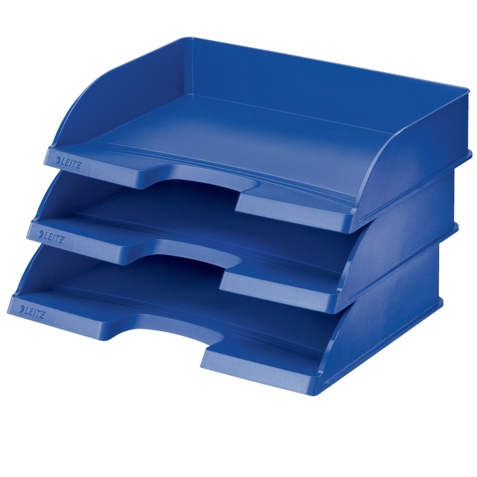Ordnerhalter, Ablagefach, Dreier-Staffel, Schreibtisch-Organizer, Blau