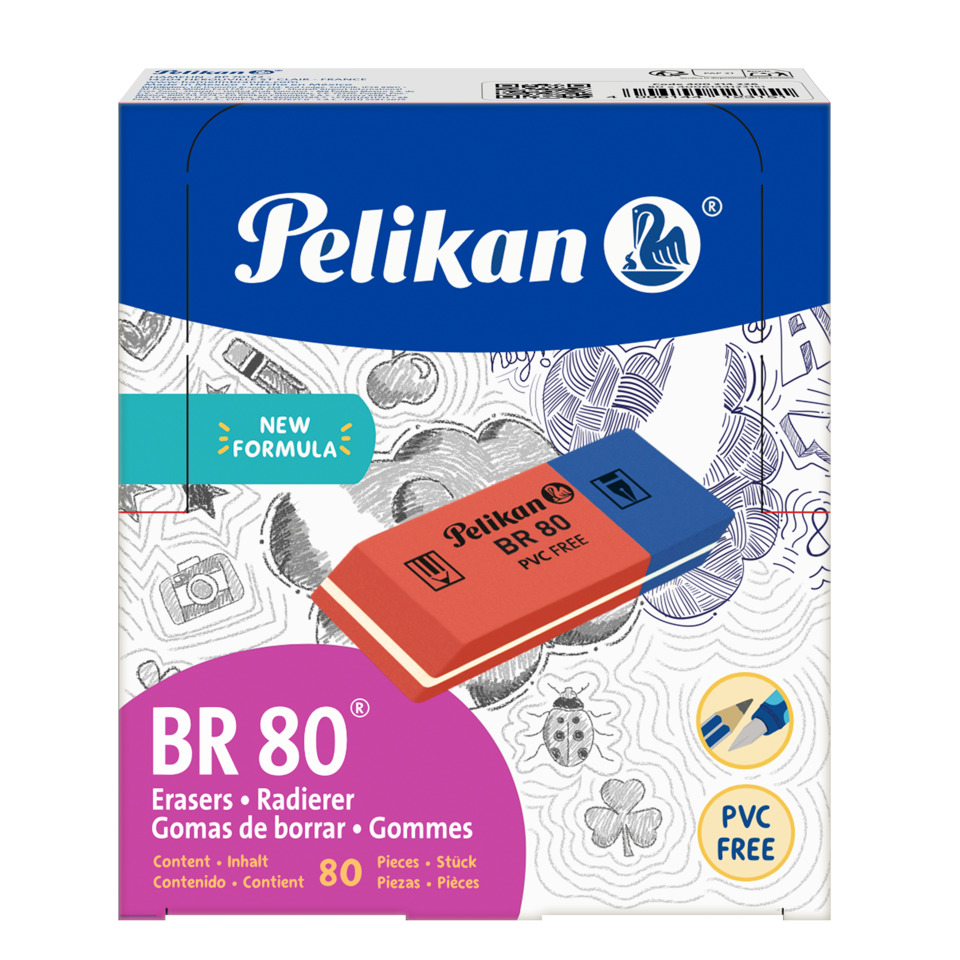 Eraser, Radierer, Gummis, PVC frei, 80 Stück