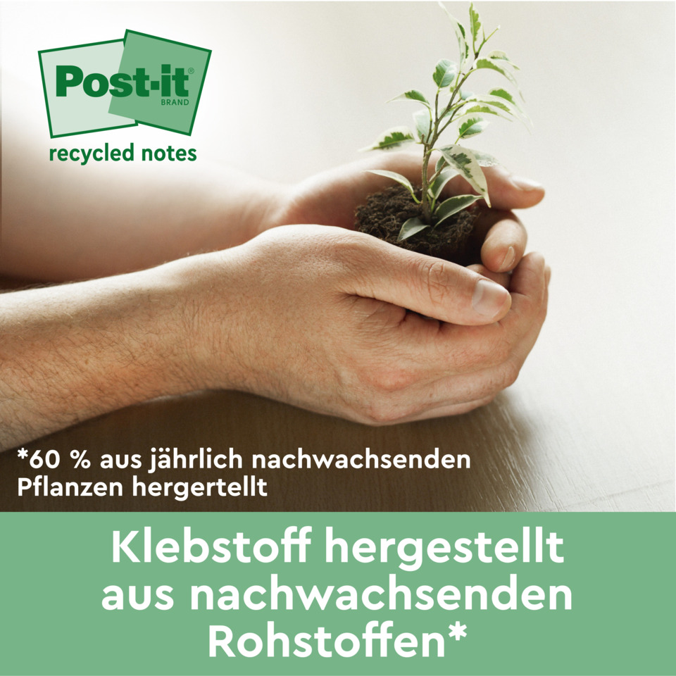 pflanze, setzling, hände, nachhaltig, recycelte notizen