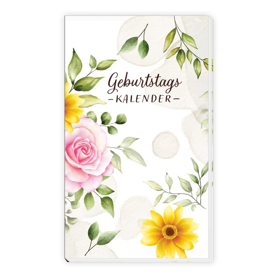 kalender, geburtstag, blumen, notizblock, design
