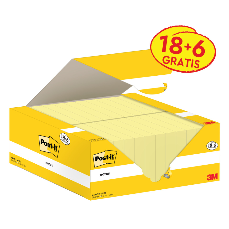 Post-it notes, Notizblock, Kleines Notizpapier, Klebepapier, Gelb