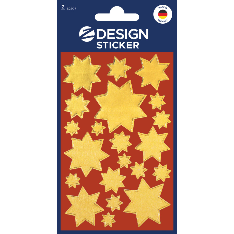 Sternaufkleber, Sternformen, Stickerei-Patches, Gold, Stoffaufnäher