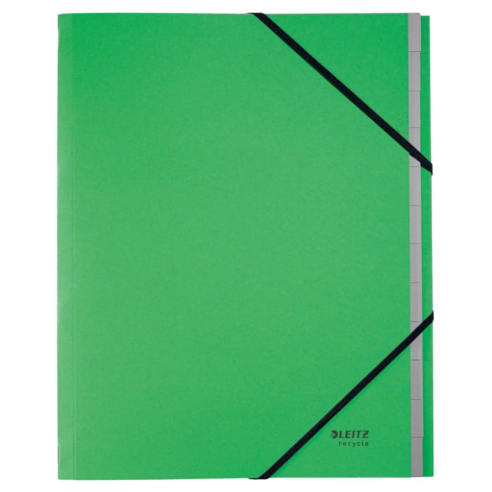 Ordnungsmappe Recycle, 12 Fächer, Karton, grün LEITZ 3915-00-55